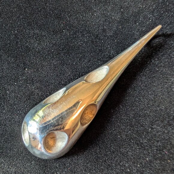 Vintage Sterling Silver Modernist Droplet Pendant - Picture 1 of 8